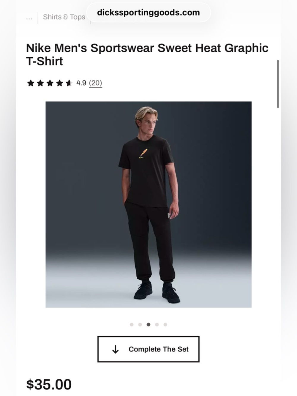 Nike Black Short-Sleeve Sweet Heat Graphic T